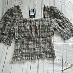 Brand new top black and grey color size small